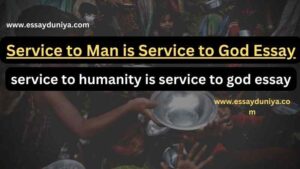 Service to mankind is service to God Essay in English
