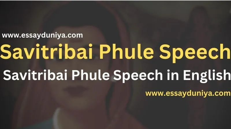 Savitribai Phule speech