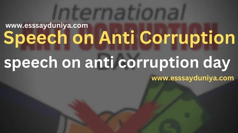 anti corruption speech in english