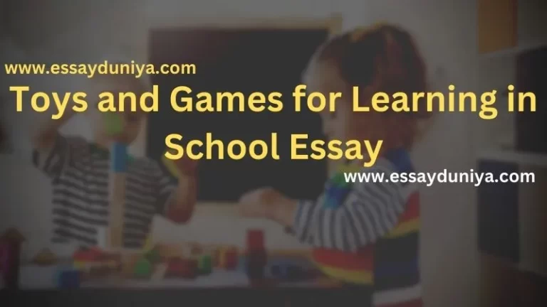 Toys and Games for Learning in School Essay